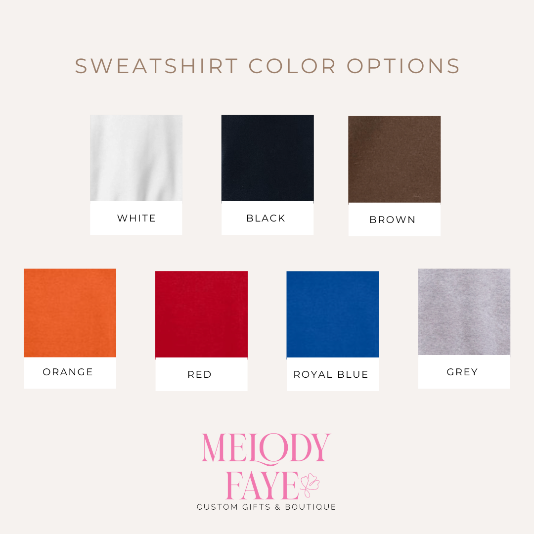 MELODY FAYE - Wholesale Graphic Sweatshirt - Unisex - Custom Collegiate Letter Sweatshirts | Personalized Varsity 5