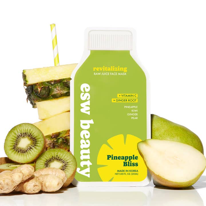 ESW Beauty - Wholesale Skincare Face Mask - Pineapple Bliss Revitalizing Raw Juice Sheet Mask4