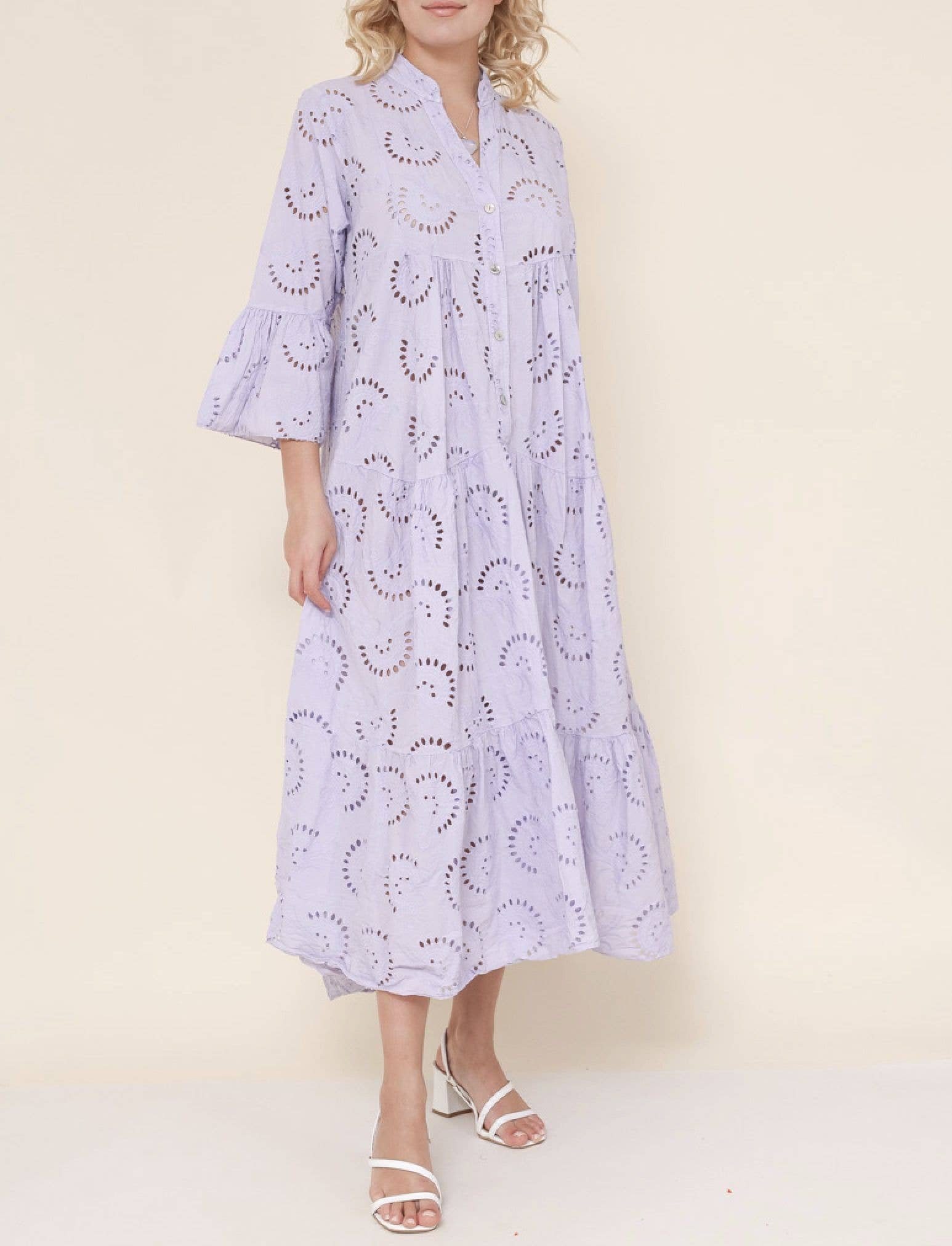 Happy look - Vente Robe – femme - Longue robe en broderie anglaise 4