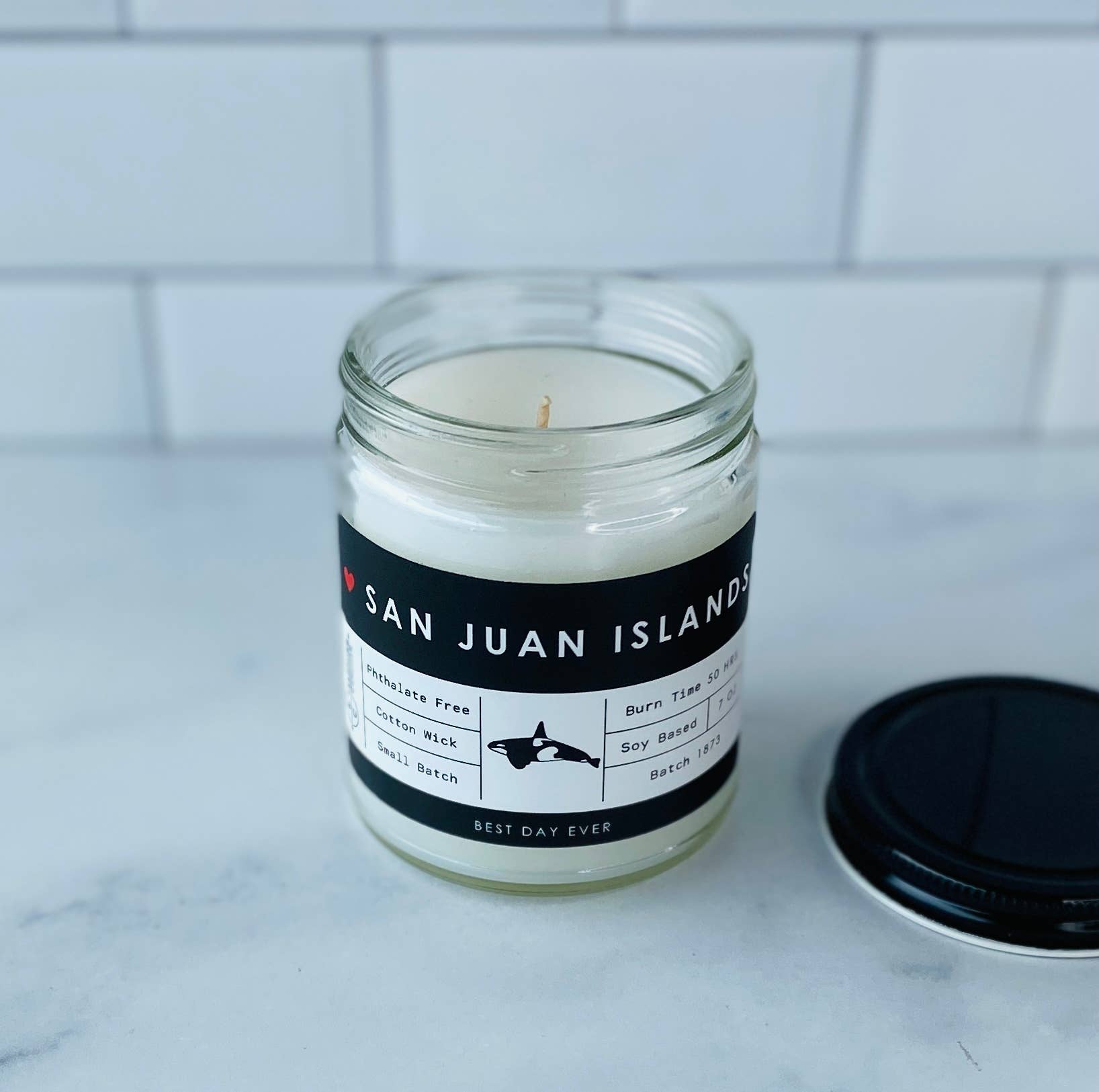 Rambling Caravan - Vente Bougie en bocal - Îles San Juan, WA Candle1