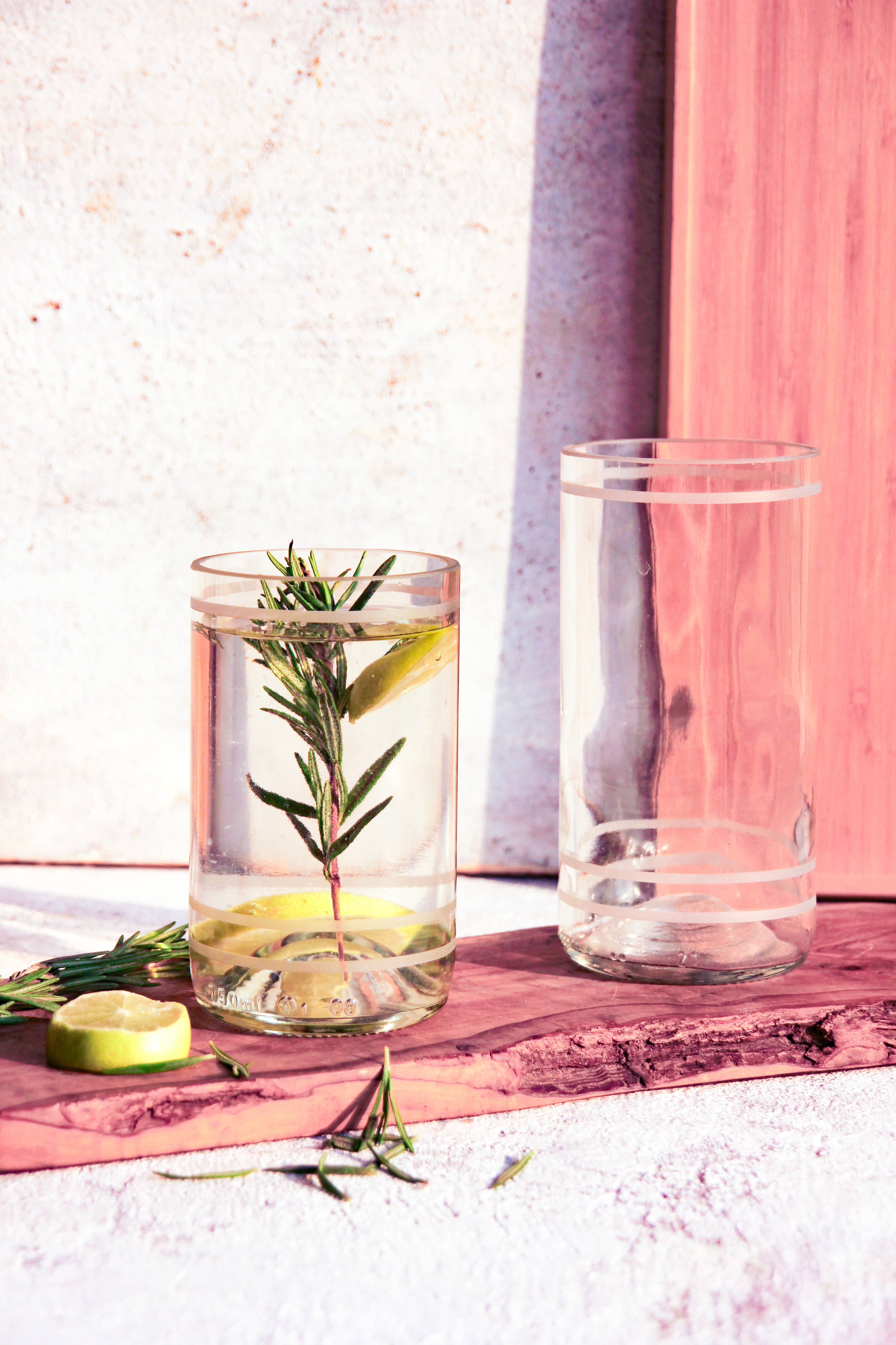 Ethical Global - Wholesale Drinking Glass/Cup - Estekana Eco Drinking Glasses Upcycled 2 Pack - 12/16 Oz.15