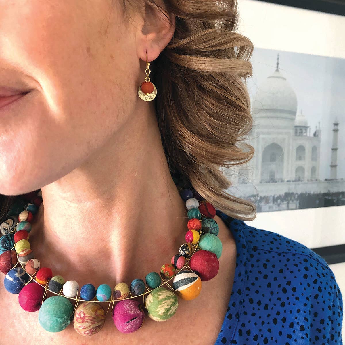 WorldFinds - Wholesale Dangle Earrings - Kantha Camille Earrings3