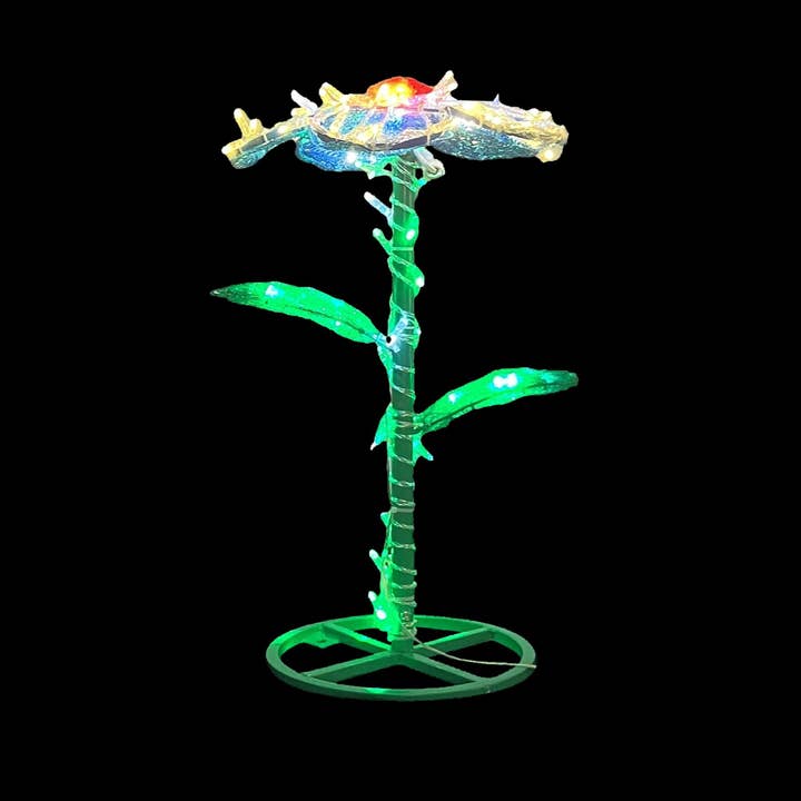 Season's Designs - Wholesale Outdoor Ornament/Decor - SALE 8ft Led Outdoor Blue Standing Flower Lawn Decor