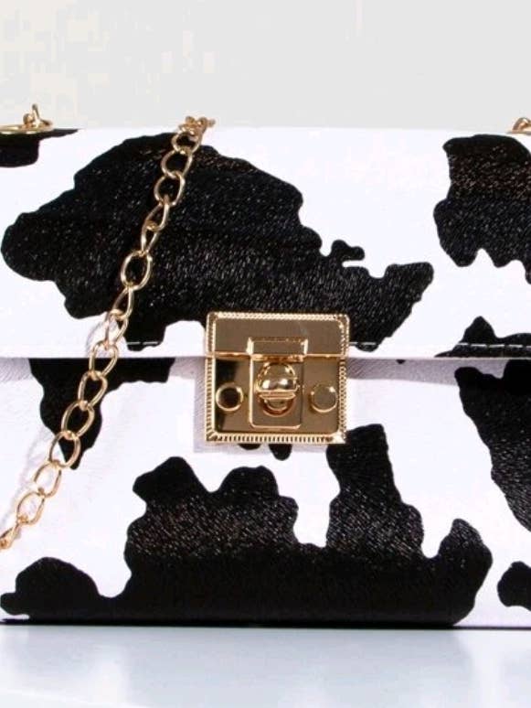 Borsa a tracolla con stampa mucca per la vendita all'ingrosso da parte di Ruby Lilly Designs