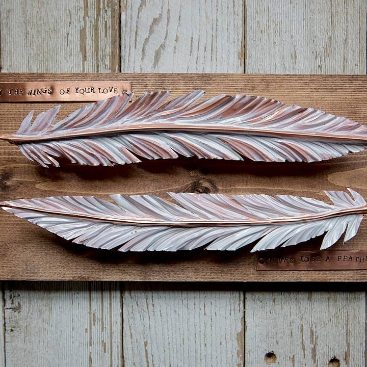 Wings Of Love Copper Feathers for wholesale by Timber Lane Studio