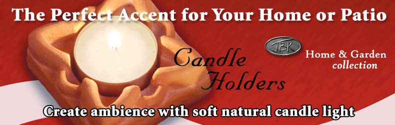 JBK Pottery - Wholesale Candle Holder - Candle Holder Base - Terracotta (12 pack)2