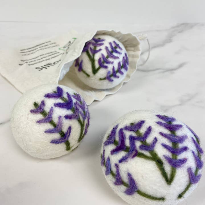 Once Again Home Co. - Wholesale Dryer Balls - Wool Dryer Balls - Set of 3 Lavender1