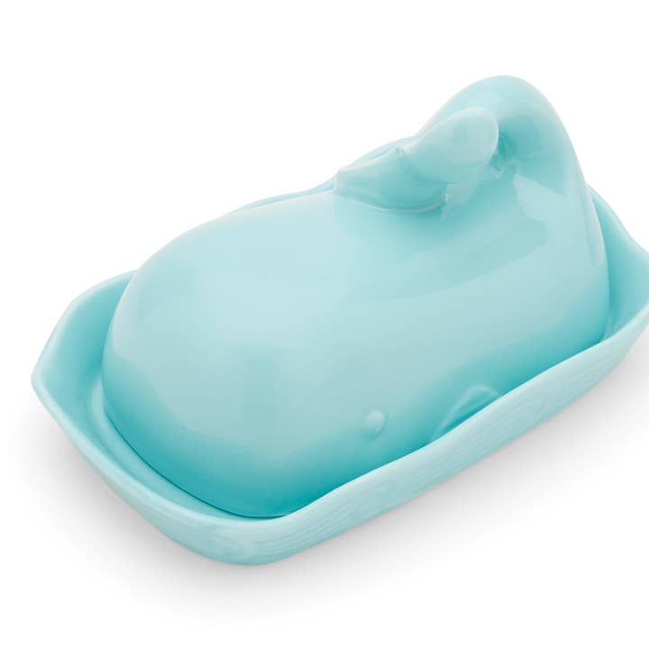 Fox Run Brands - Wholesale Butter Dish - Fox Run Ceramic Whale Butter Dish, 4.5" x 7.25" x 4"