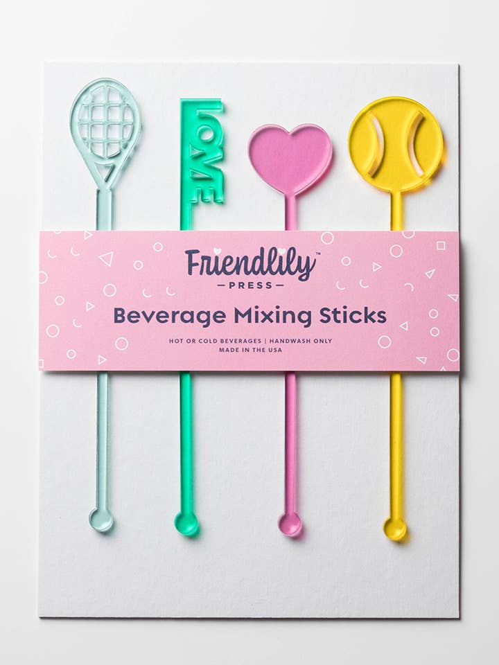 Tennis Love Acrylic Collection for wholesale by Friendlily Press