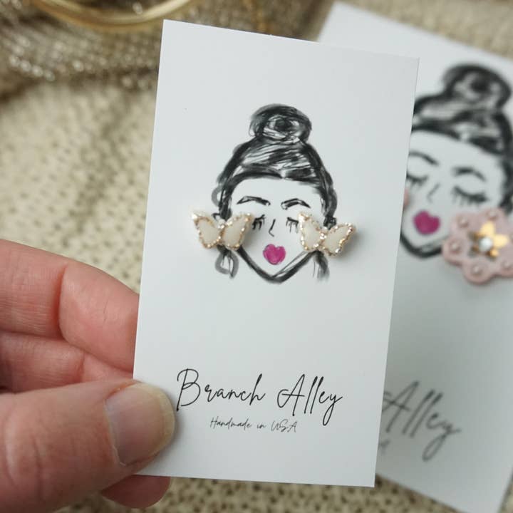 New seasons butterfly stud for wholesale by Branch Alley