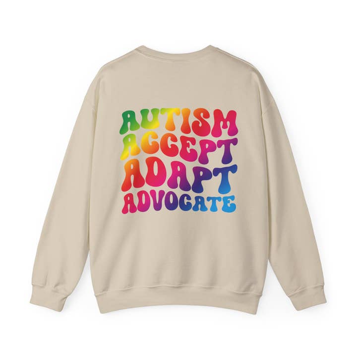 accept adapt advocate Unisex Heavy Blend™ Crewneck Sweatshirt for wholesale by Apparel Crush