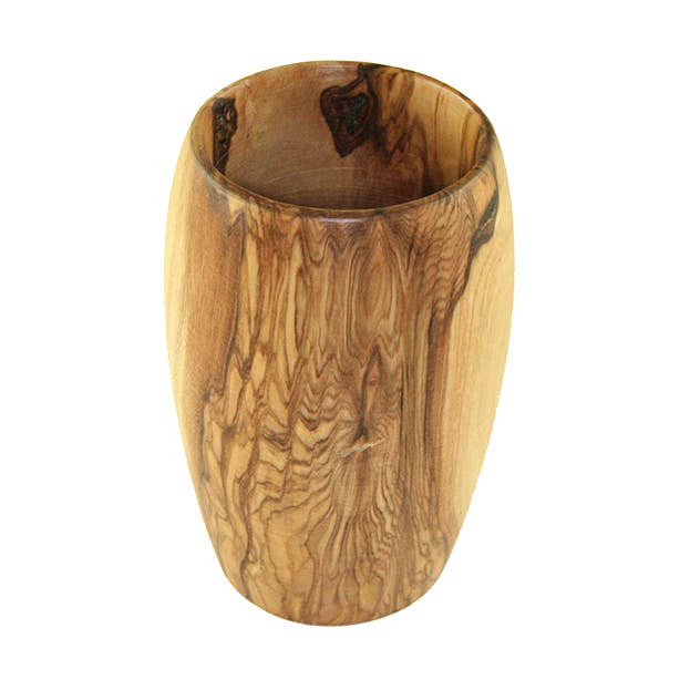 Petit gobelet en bois d'olivier pour la vente par olivenholz-erleben