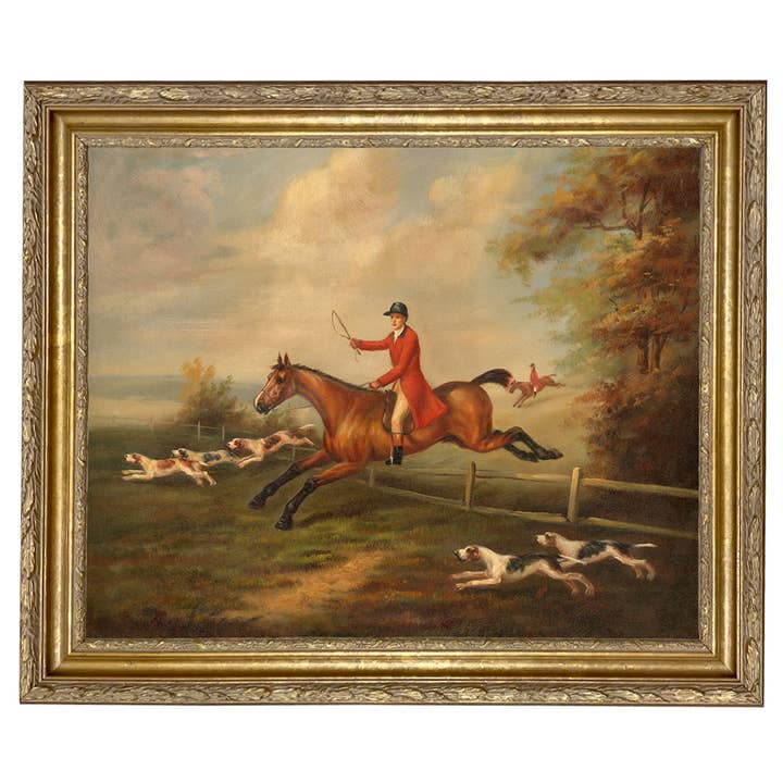 Madison Bay Co. - Historical Home Decor Reproductions - Wholesale Painting/Drawing - Fox Hunting Scene Vintage Painting Print on Canvas13