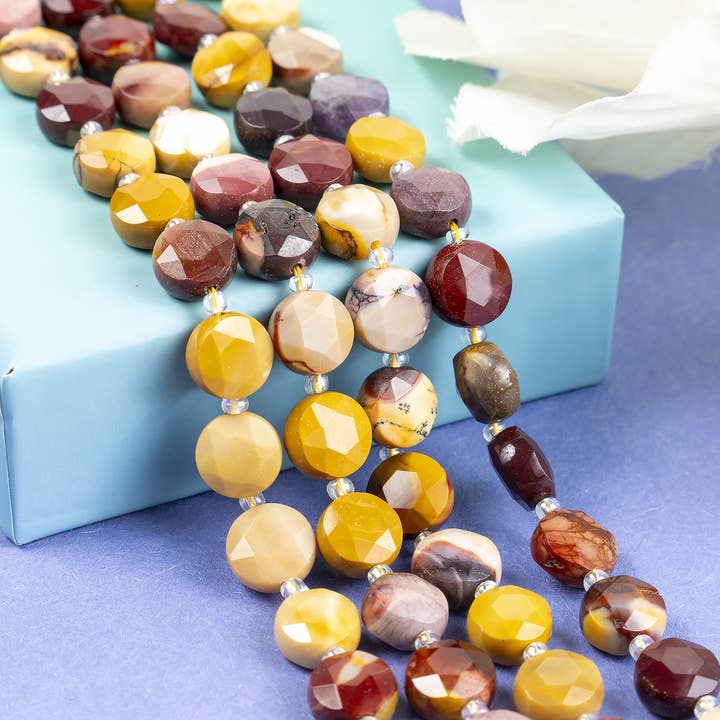 Heishi Disc Beads | Mookaite | Flat Crystal Beads for wholesale by Soothing Crystals Beads