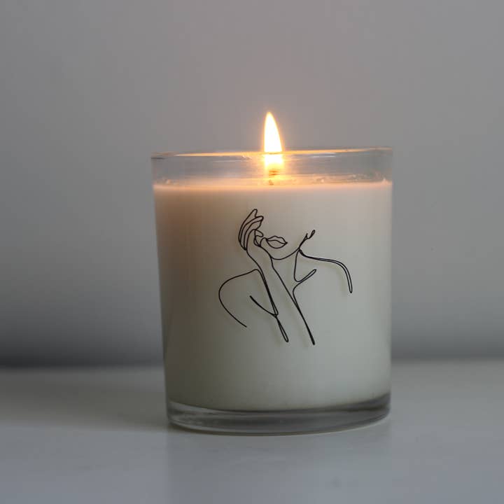 SCENTS BY FAY - Wholesale Jar/Filled Candle - 8oz Line Art Soy Candles made with Pure Essential Oils3