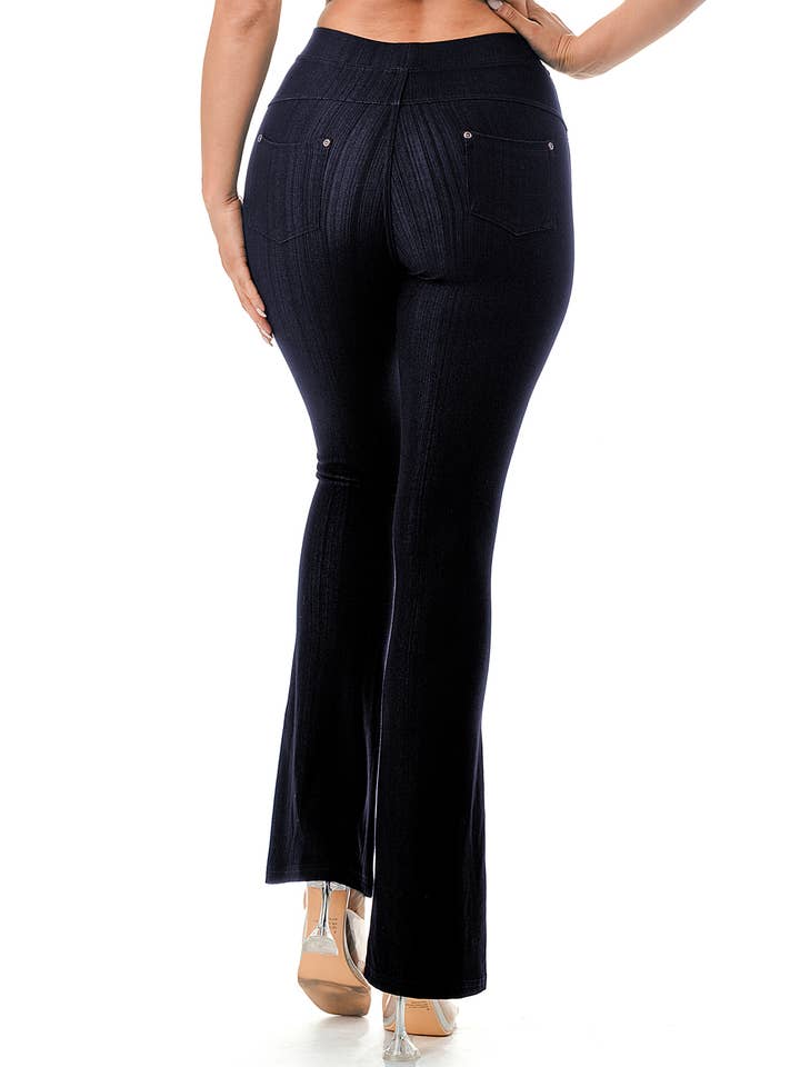 Color 5 – wholesale Jeans – Women’s – Blue color super stretch poll on bamboo denim flare jeans