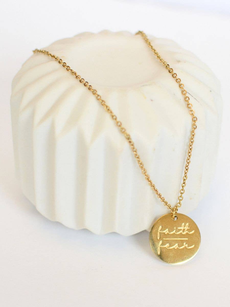 Two and Crew - Faith Based Jewelry & Gifts - Wholesale Pendant/Charm Necklace - Faith Over Fear Necklace – Christian Bible Scripture Jewelry10