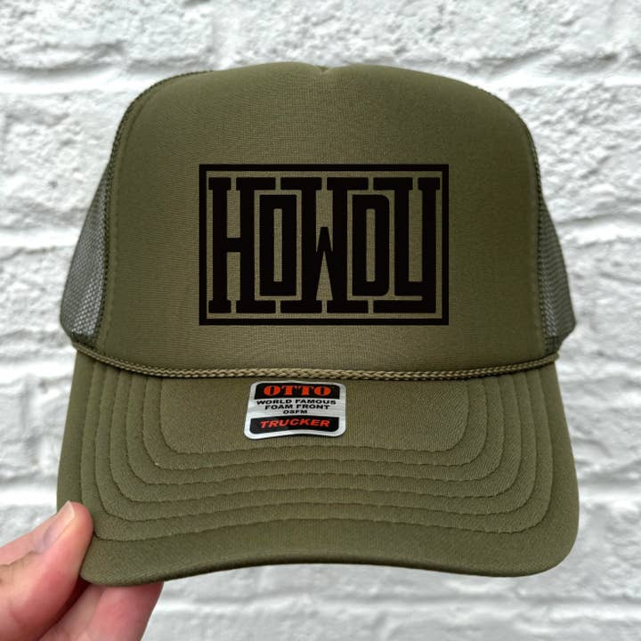 Howdy Black Solid - Western Truckerhat for engroshandel hos Western Wholesale