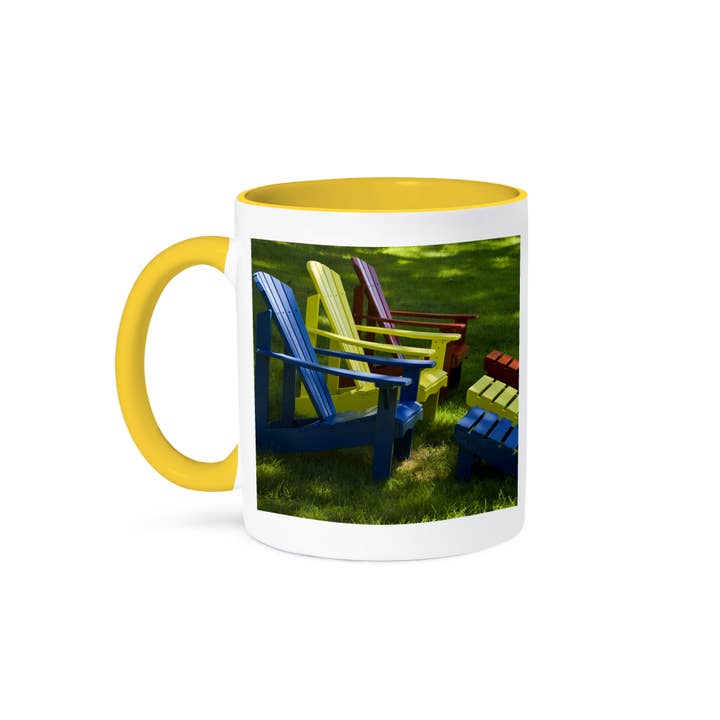 3dRose - Wholesale Coffee mug - 3dRose, Maine. Adirondack chairs, Mount Desert Island - US20 BTH0005 - Brenda Tharp, Mug