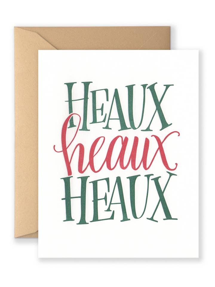 Heaux Heaux Heaux Brevtryk Holiday Card for engroshandel hos Lionheart Prints