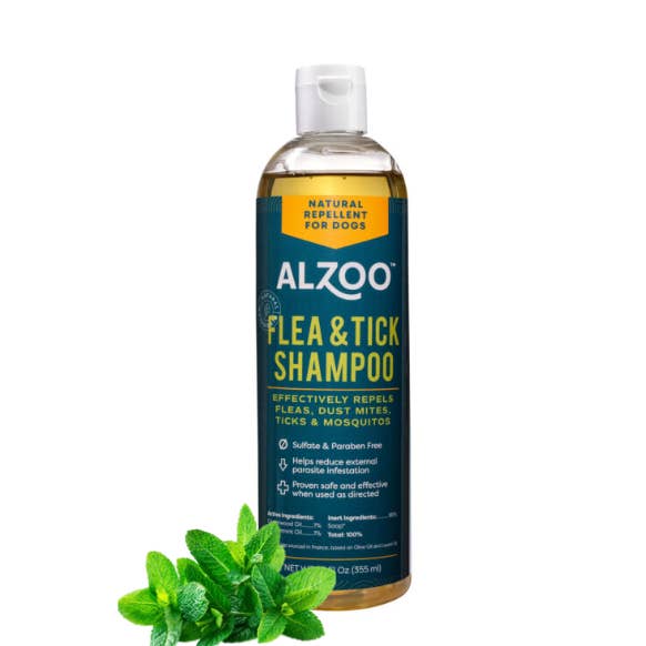 ALZOO PALNT-BASED FLEA & TICK SHAMPOO, 12oz for wholesale by ALZOO