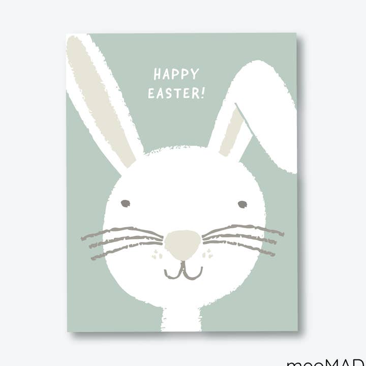 Happy Easter Bunny Face Greeting Card for wholesale by meoMADE