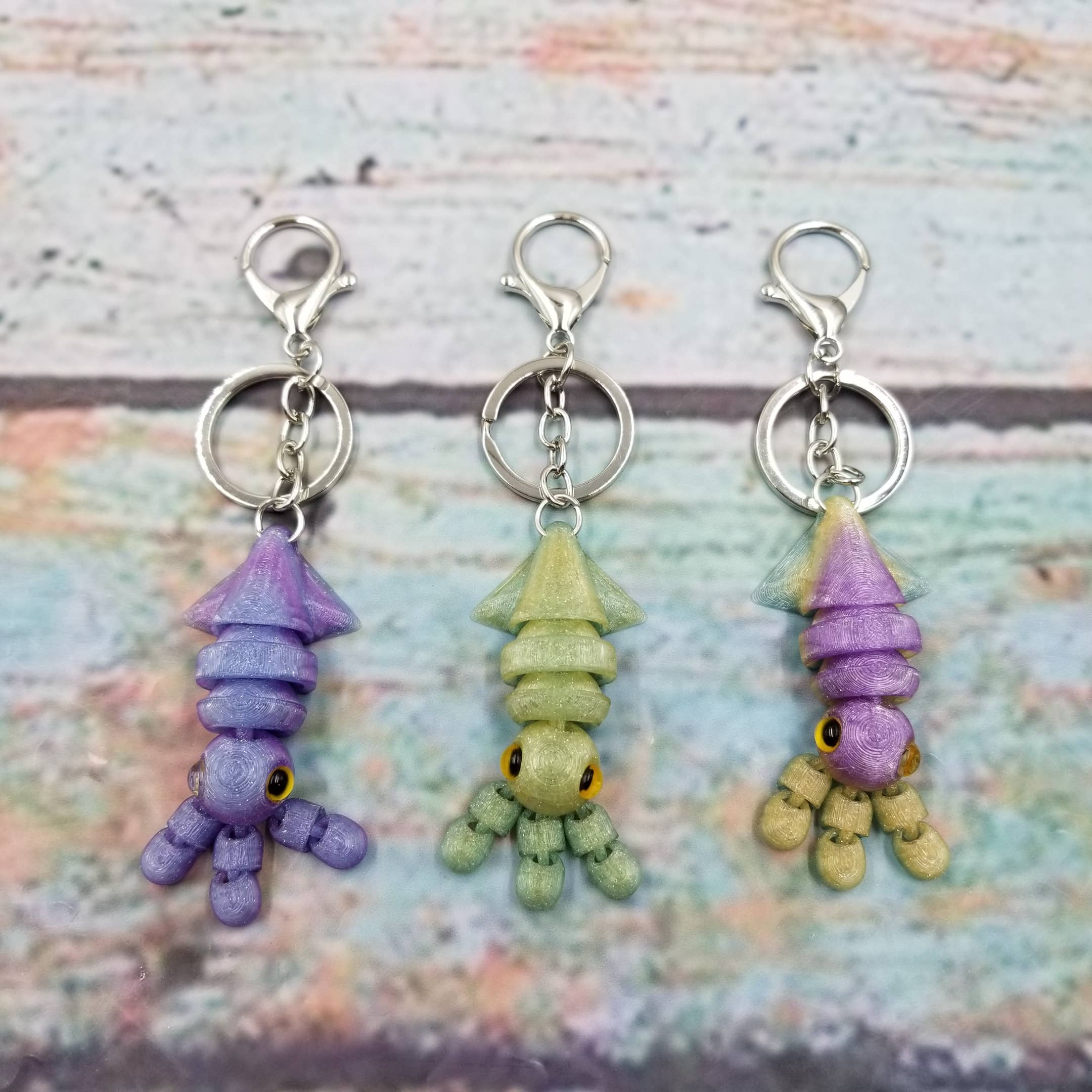 MIAS SHOP - Wholesale Fidget Toy - Kids - 3d Printed Stress Relieving Squid Keychain Toys5