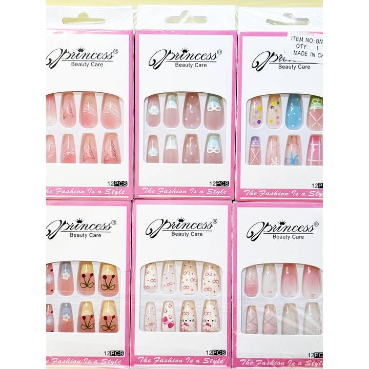 Trendy Bow Design Decorated Press on Nails for wholesale by Funteze