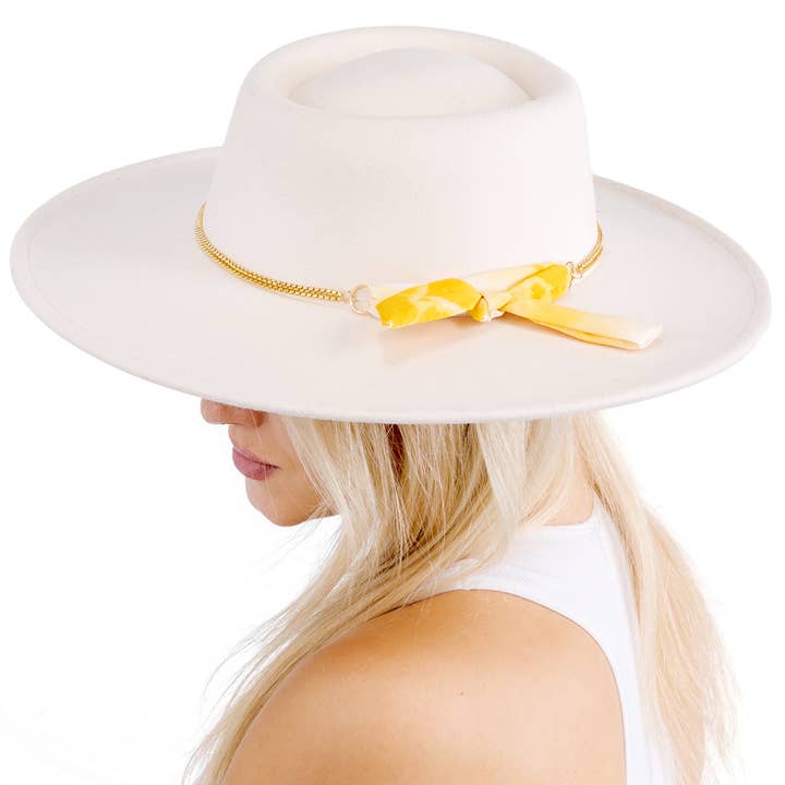 Cap Zone – Großhandel Fedora-Hut – Damen – Lux Ribbon Rancher-Mütze aus goldener Bolero-Kunstwolle23