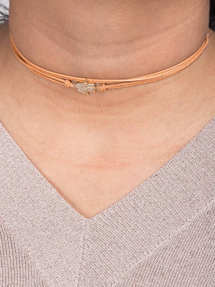 Gargantilla colgante de cristal caqui para venta al por mayor de Veroma Gifts