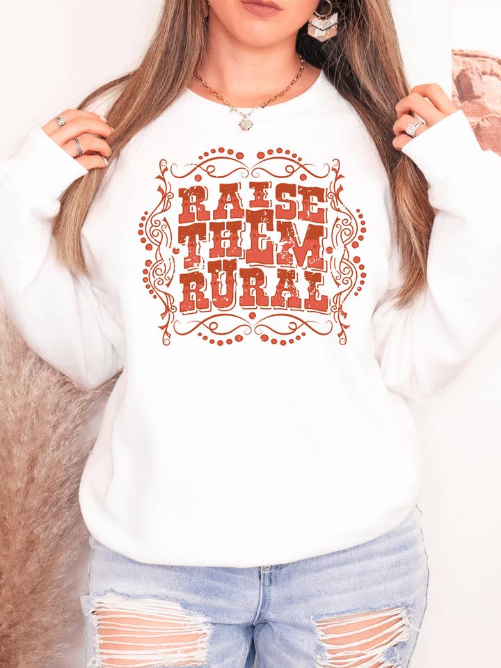 Raise Them Rural Crewneck Sweatshirt and other Purchase Wholesale raise them rural. Free Returns & Net 60 Terms on Faire trending on Faire.