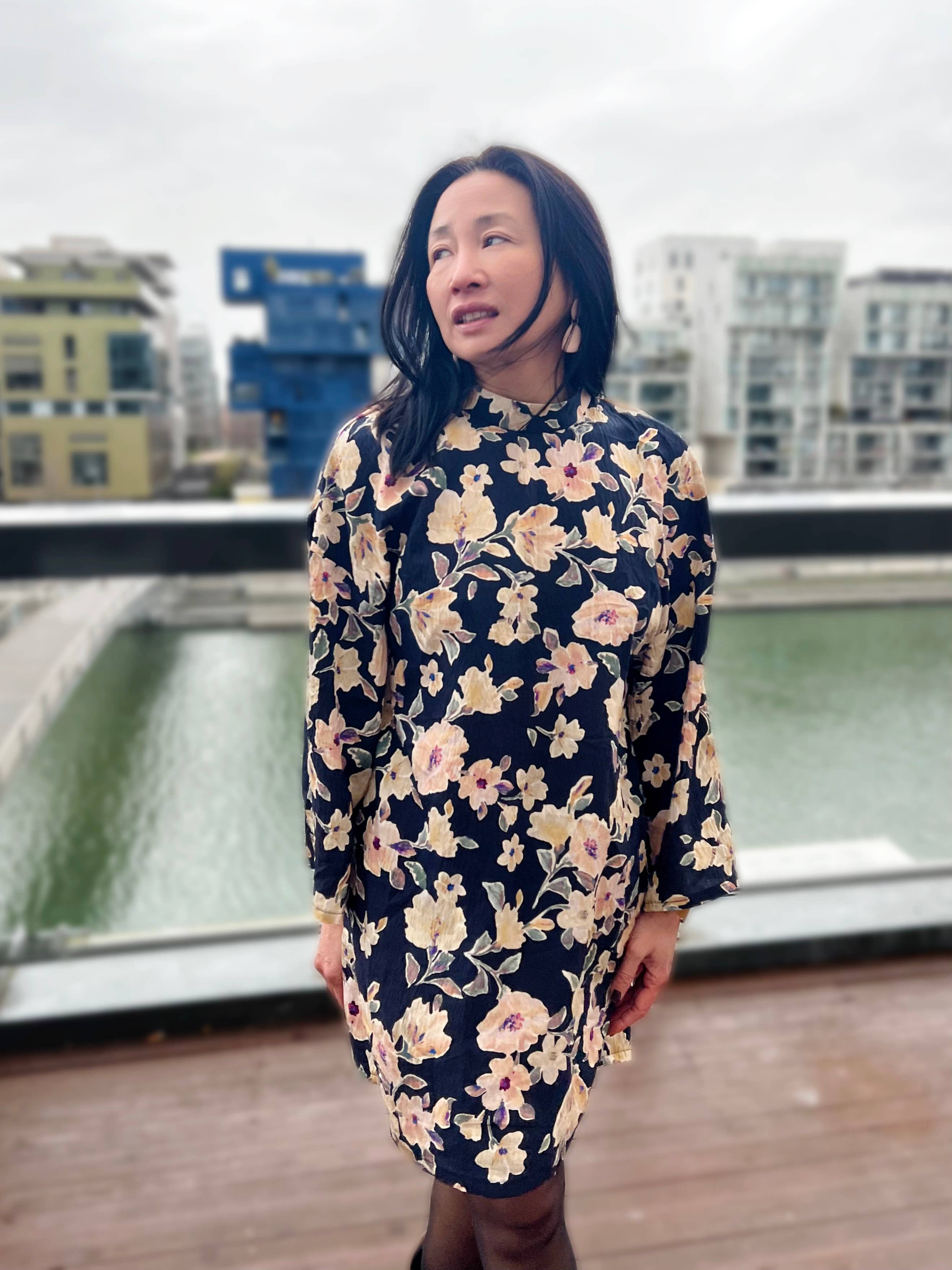 MY DRESS MADE - Wholesale Fabric - Satin and textured viscose fabric CAMELIA - Printed in France7