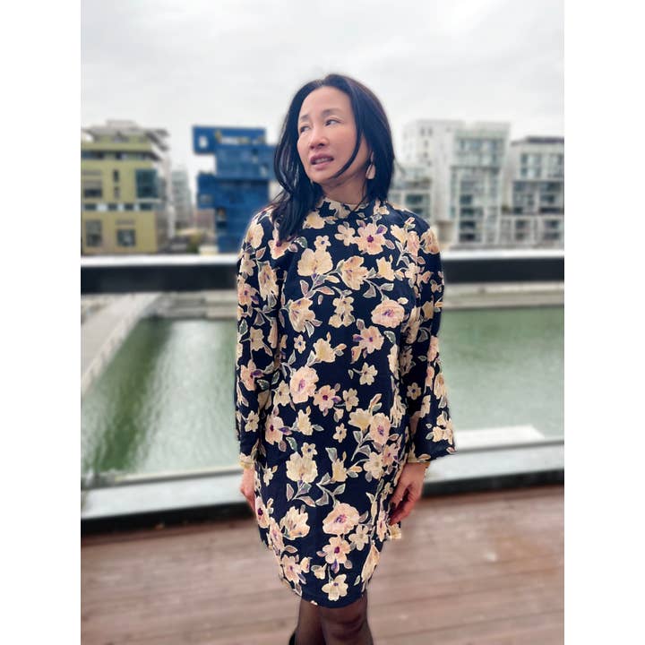 MY DRESS MADE - Wholesale Fabric - Satin and textured viscose fabric CAMELIA - Printed in France7