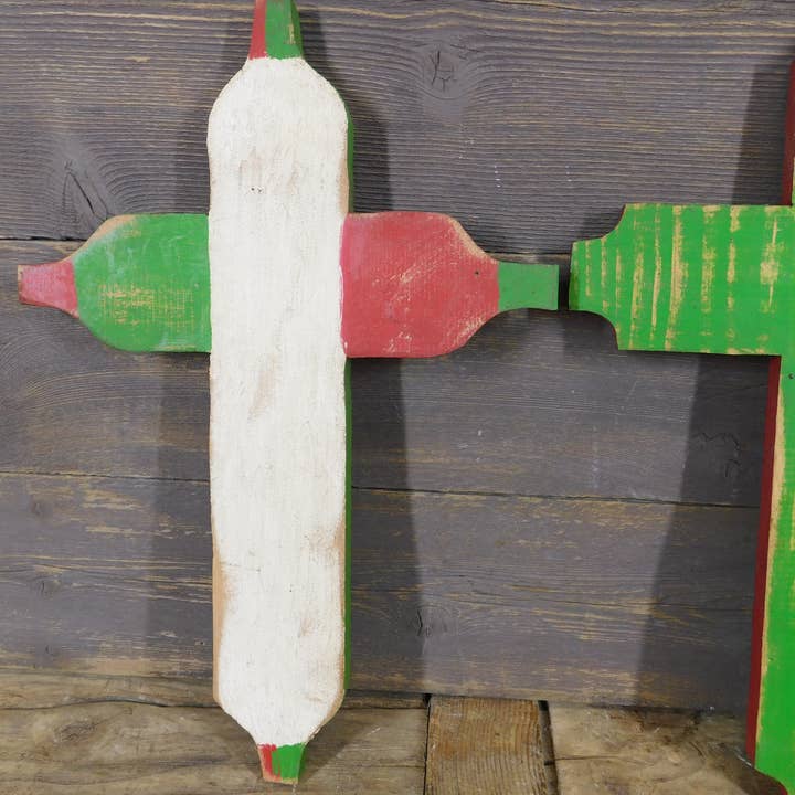 My Amigos Imports – Engroshandel Vægkors – UDSALG-Genanvendt Trækors-ER-Vægdekoration-10x16-Kors-4$2