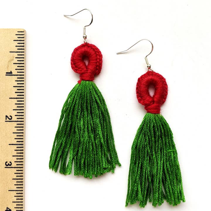 Brincos de borla artesanais por atacado de Royaboya Handmade