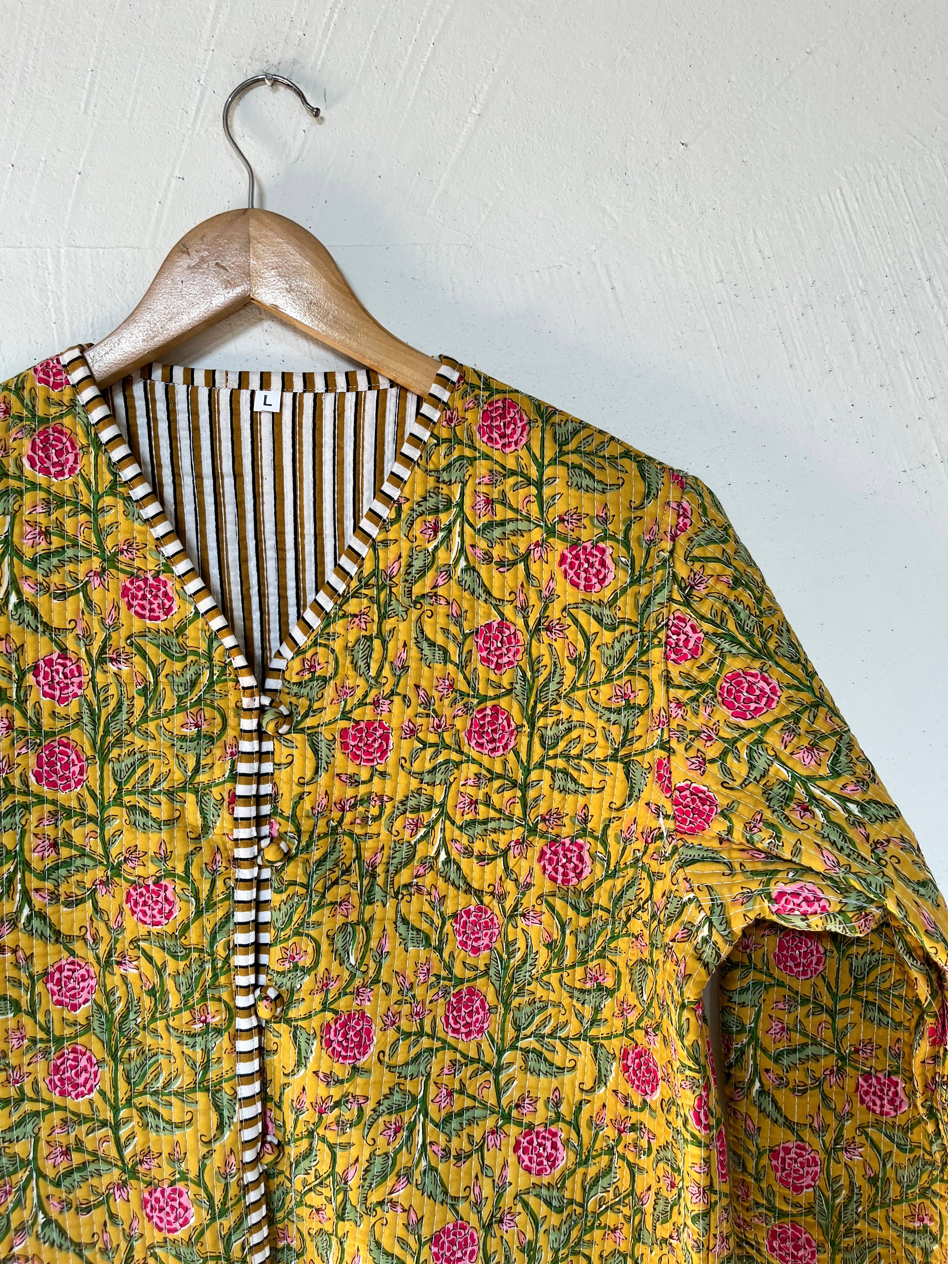 Ayras World – Engroshandel Jakke - Dame – Floraluxe vendbar vatteret bomuldsjakke1