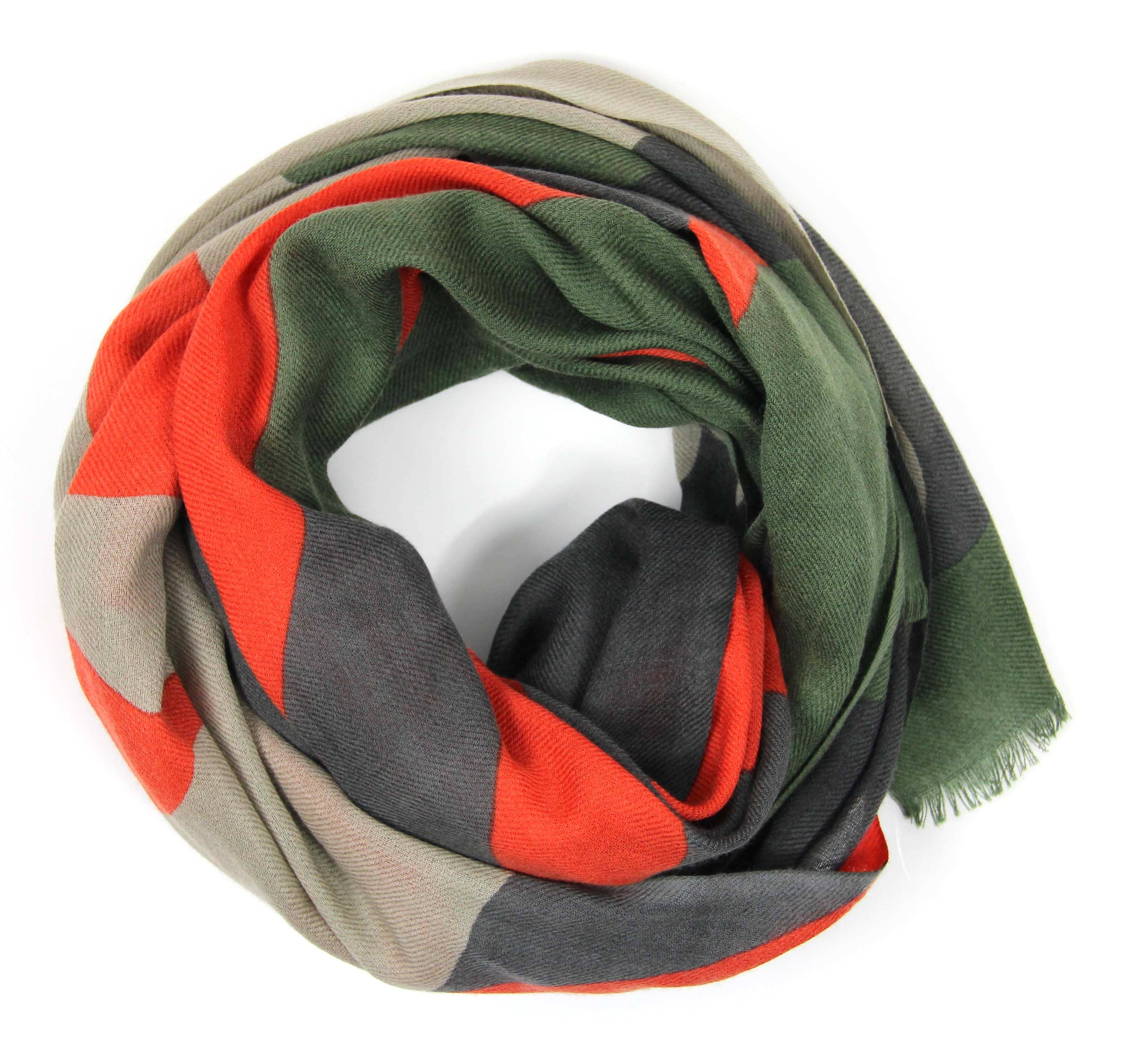 Les Belles Vagabondes - Vendita all'ingrosso Sciarpa - Donna - Sciarpa Lana Palma Kaki1