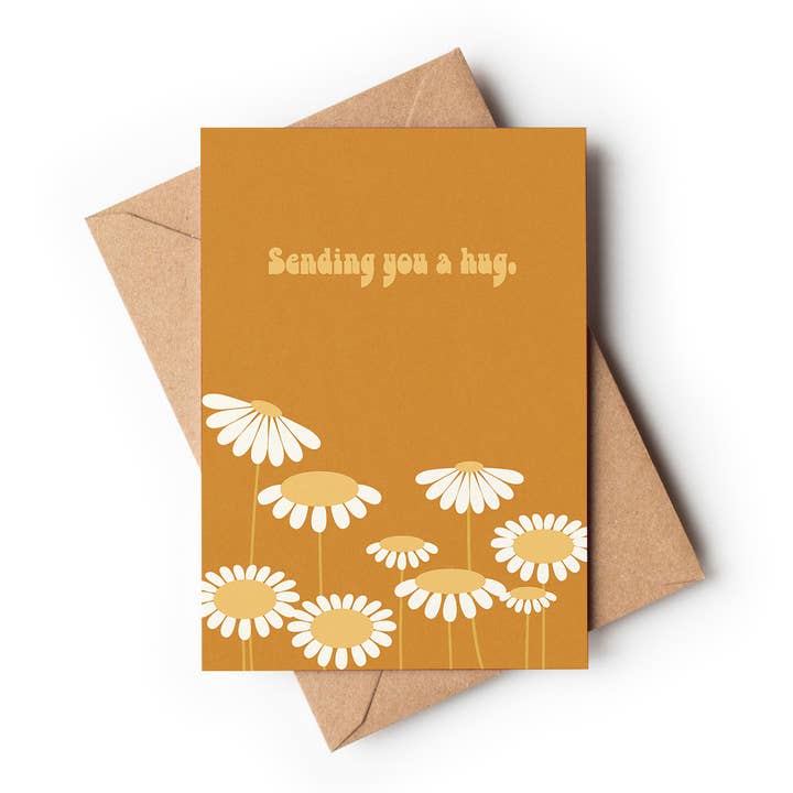 Harley and J - Wholesale Everyday greeting card - Sending You A Hug- Vintage Retro Greeting card1