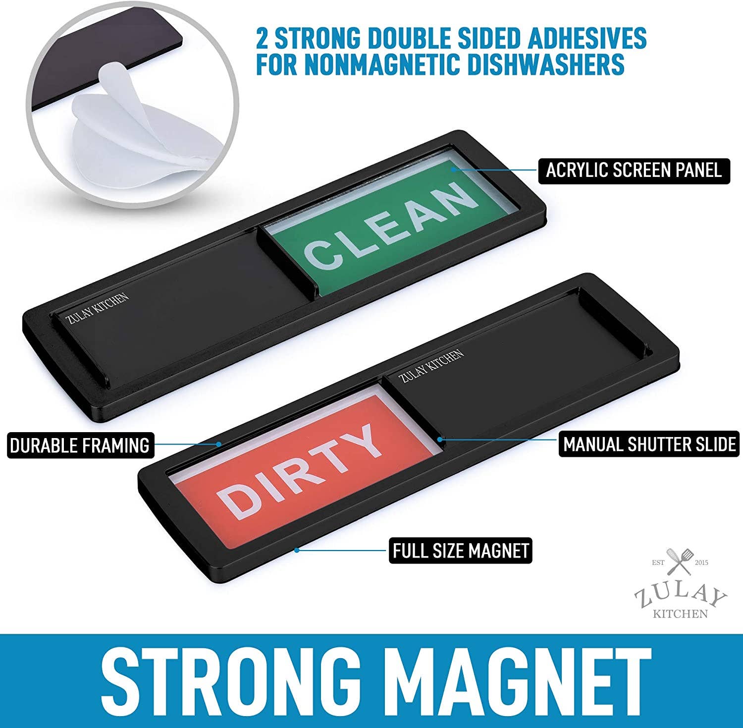 Zulay Kitchen – wholesale Magnet – Dishwasher Clean Dirty Magnet Sign10
