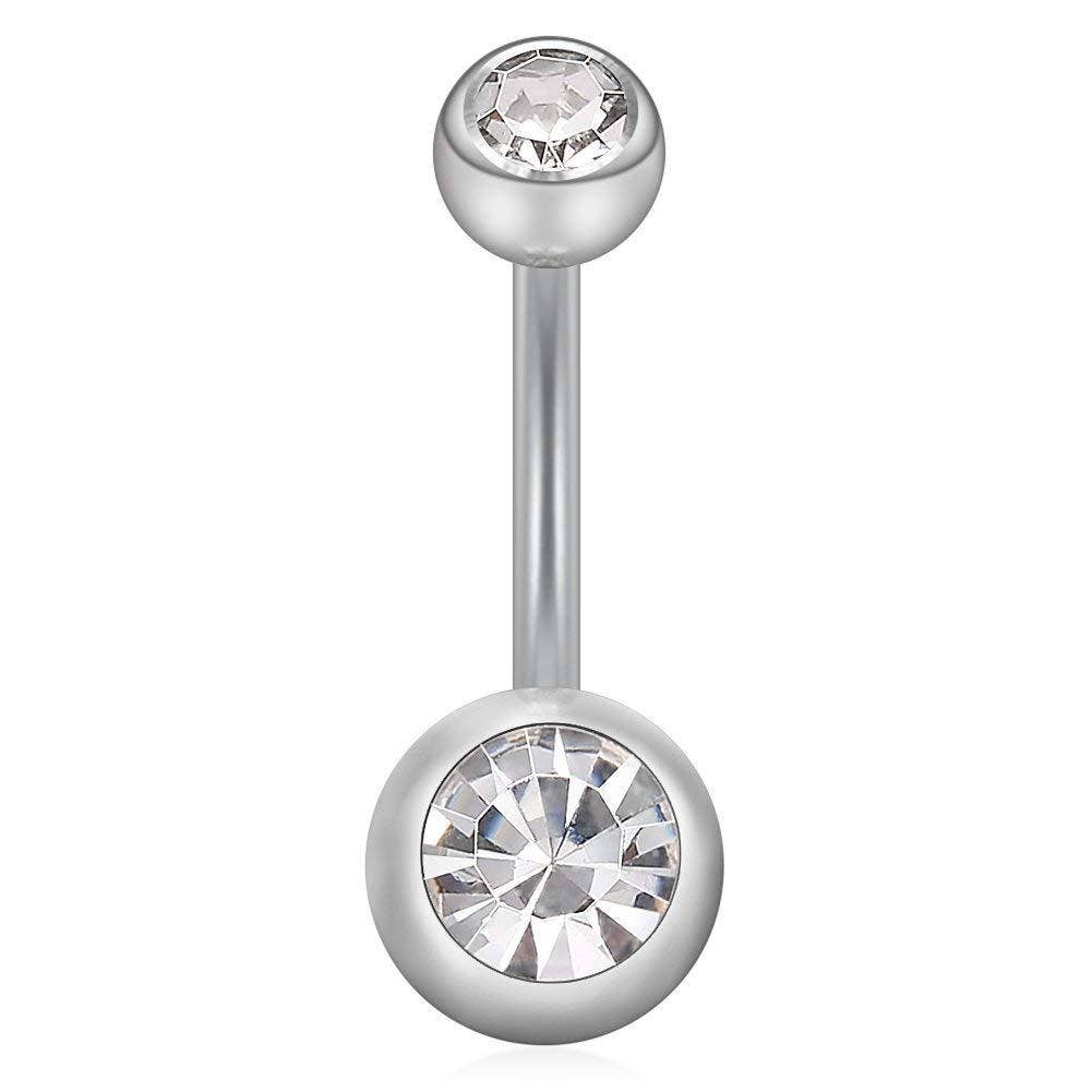 Gemscape UK - Wholesale Single Earring - Simple Piercing Jewellery: Body Piercing with rhinestones1