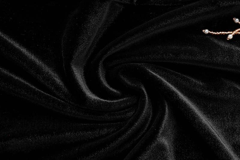 Productseeker – wholesale Kostymset – Dam – SET041 Kraftig pärlbyxa i sammet med breda ben23