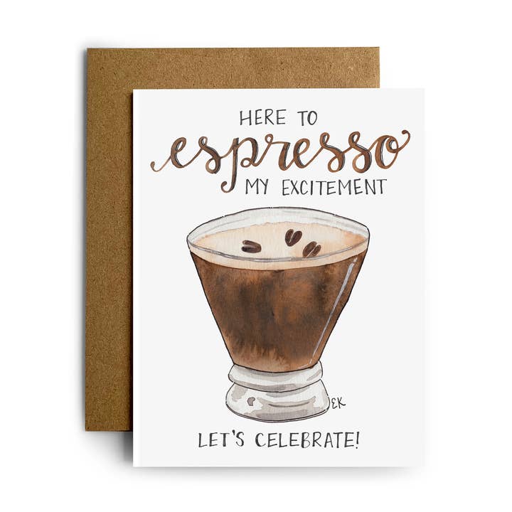 Carte Espresso Martini pour la vente par Eileen Graphics
