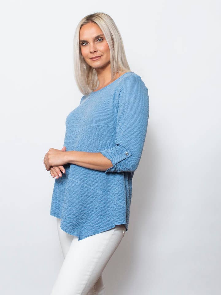 Seersucker Jacquard Knit - Ballet Asymmetrisk for engroshandel hos SnoSkins