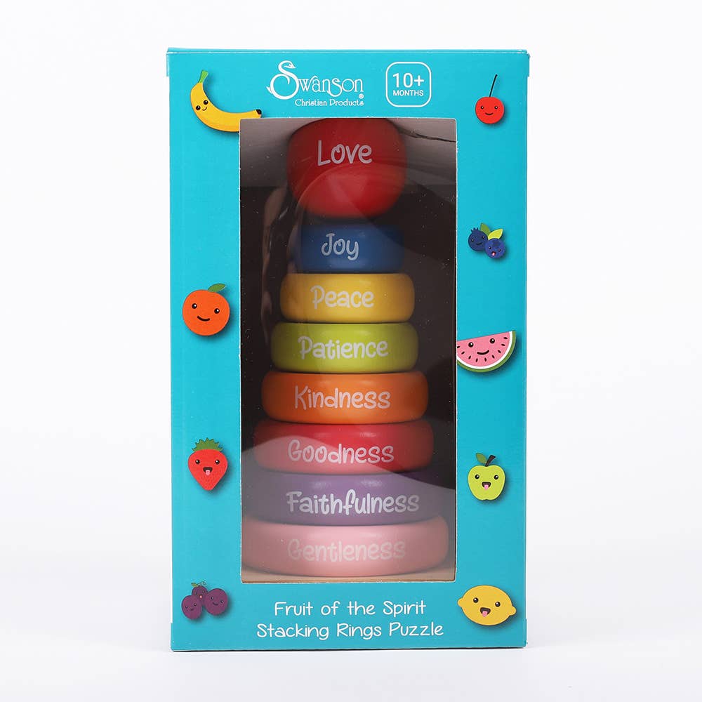 Swanson Christian Products - Wholesale Wood Toy - Kids - Wooden Puzzle - Stacking Rings - Fruit of the Spirit5
