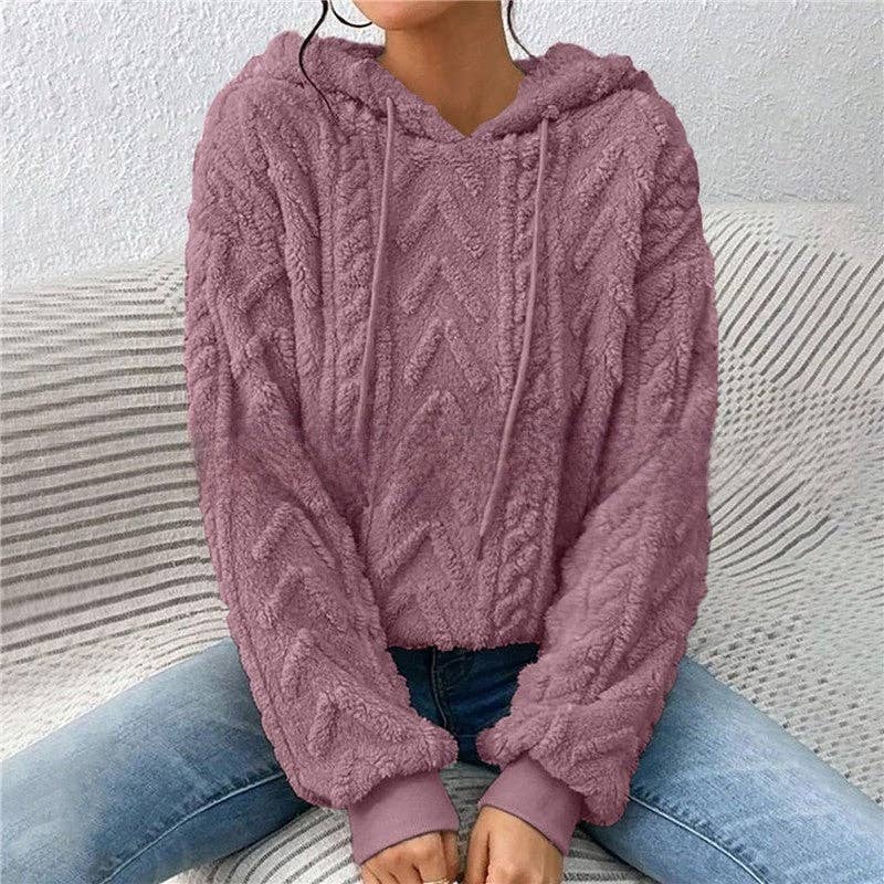 UZ Wholesale Store - Wholesale Hoodie - Women's - Drawstring Hoodie Solid Color Oversized Sweatshirt2