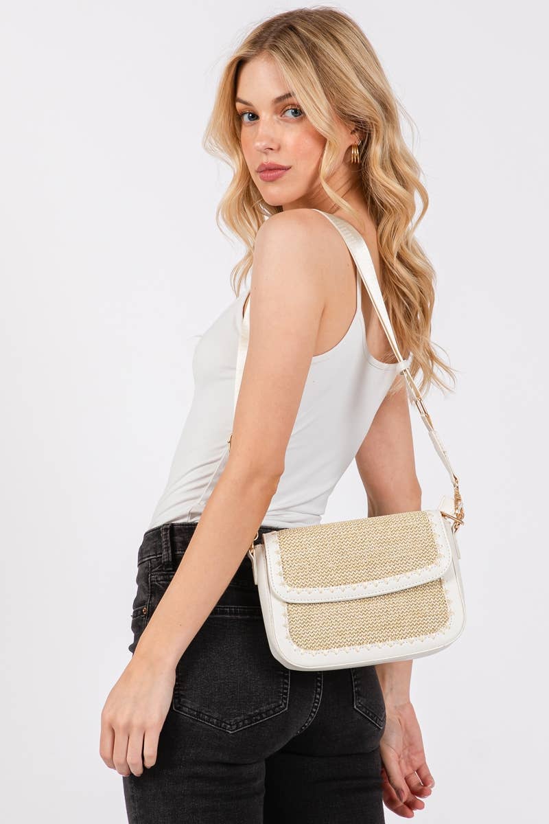 Collections by Fame Accessories - Wholesale Crossbodytas - Dames - Gevlochten Leren Schoudertas4