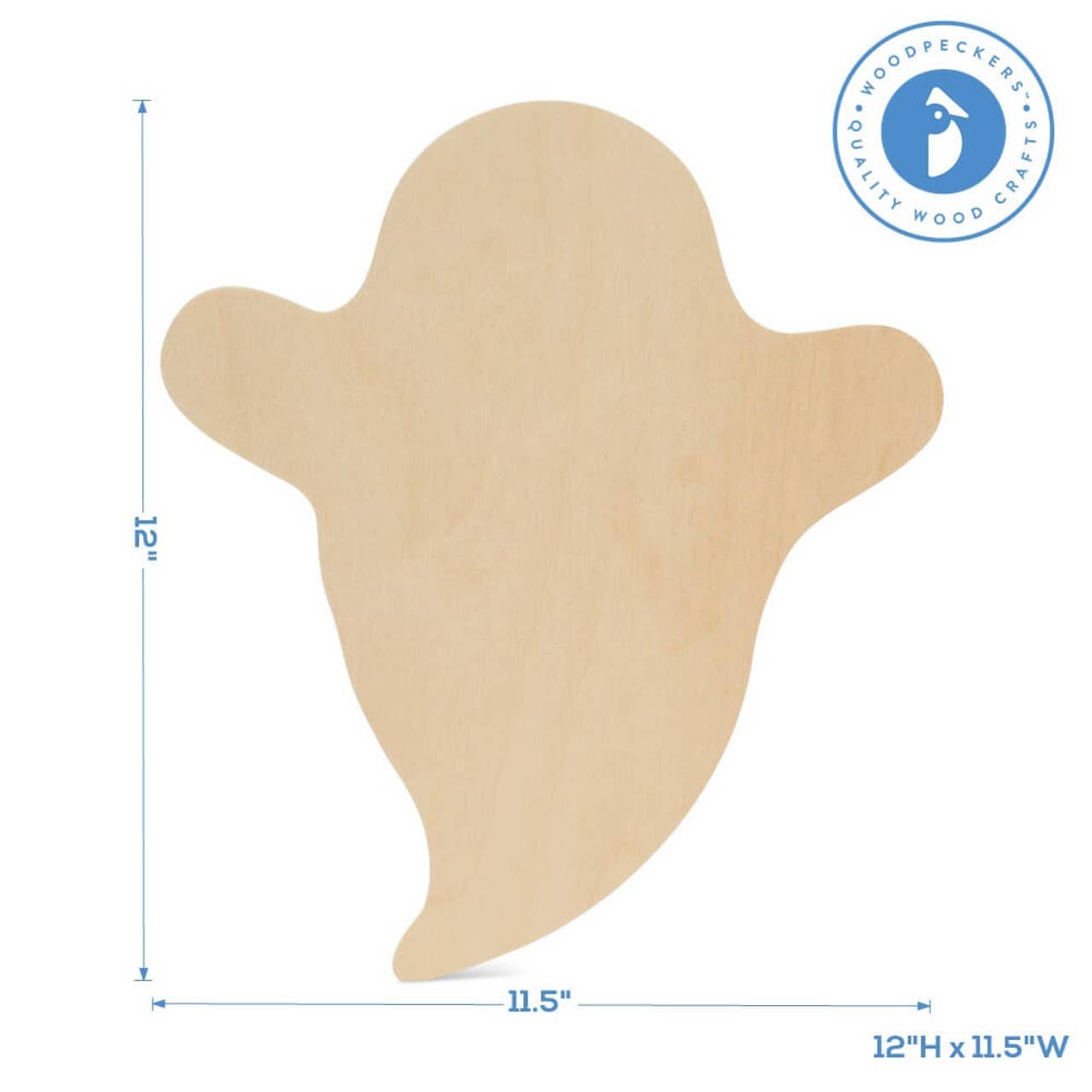 Woodpeckers Crafts - Wholesale Cutouts - Wood Ghost Cutout1