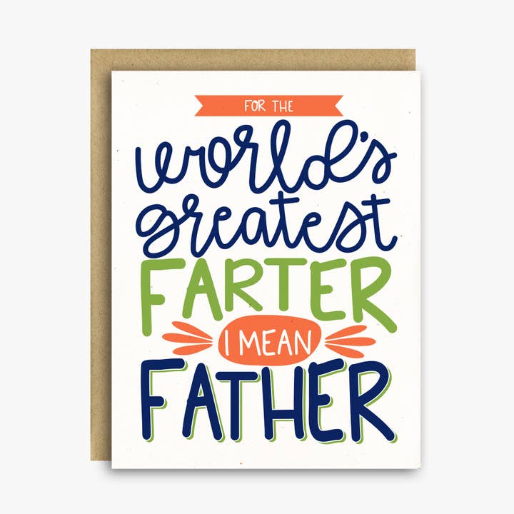World’s Greatest Farter Card for wholesale by Little Lovelies Studio