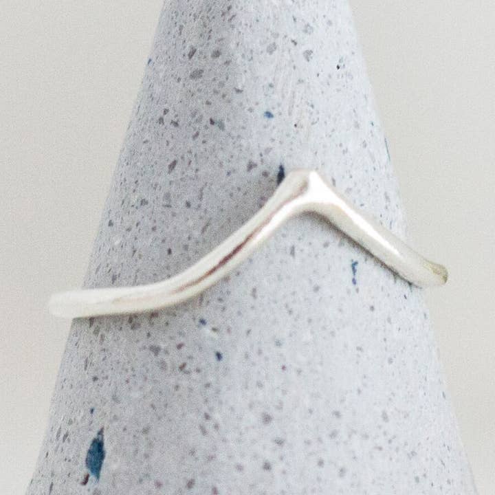Sterling Silver Chevron Ring for wholesale by Fawn And Rose
