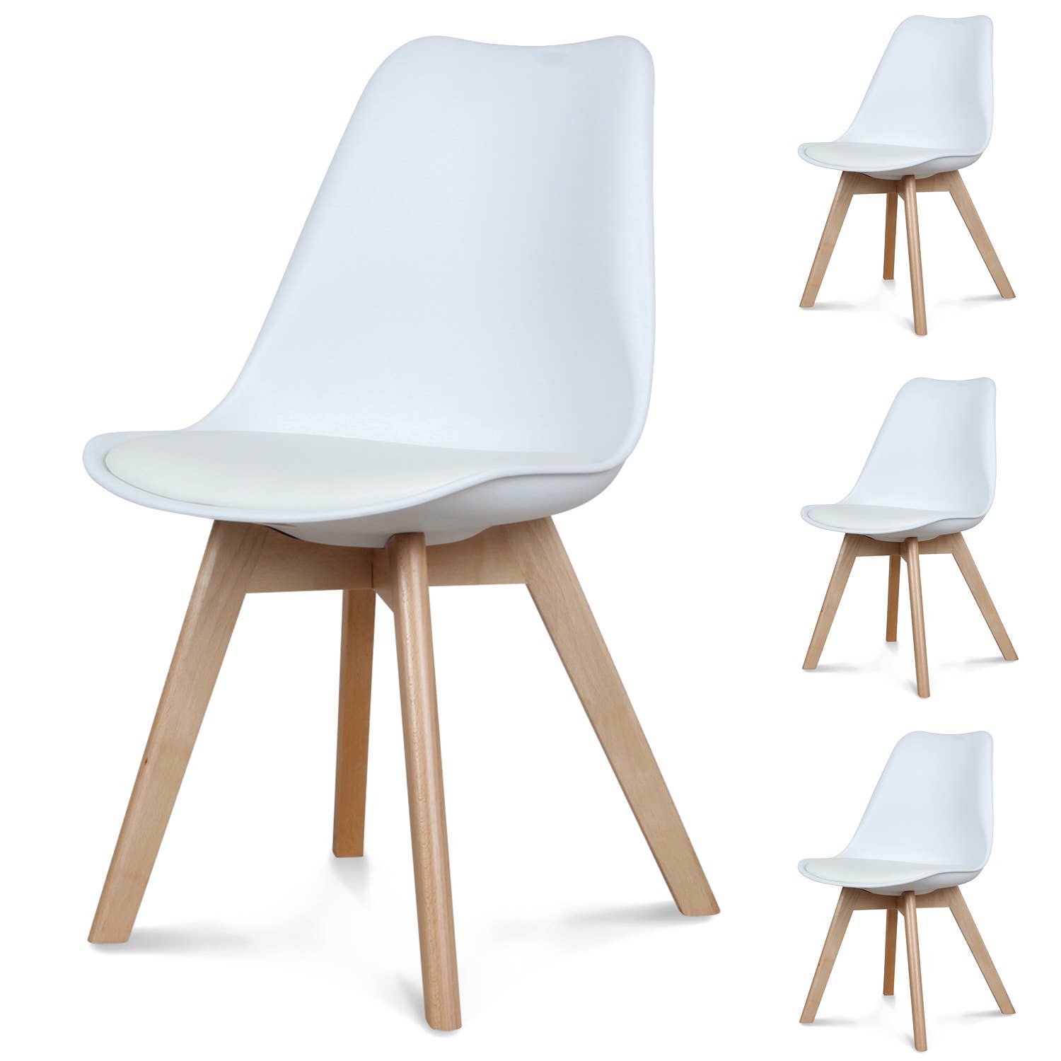 bianco Sedia Scandy bianca L48 P43 H83cm in vendita all'ingrosso su Faire2